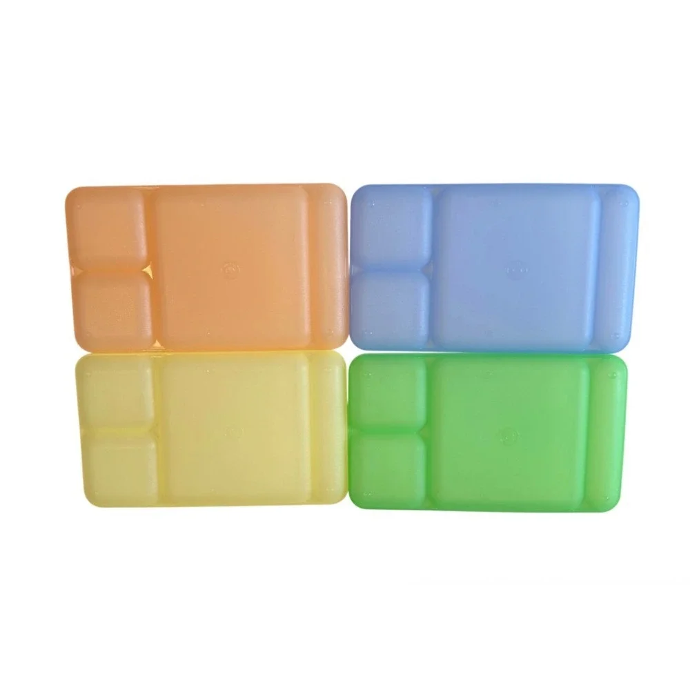 Tupperware Vintage Pastel Divided Serving Trays Set Lot of 4 Plastic Plates